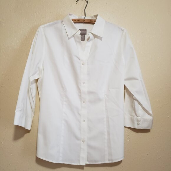 Chico's White Shirt Size 0.5 NWT - Picture 2 of 13